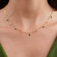 Emily's Elegant Gold Crystal Necklace