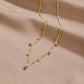 Emily's Elegant Gold Crystal Necklace