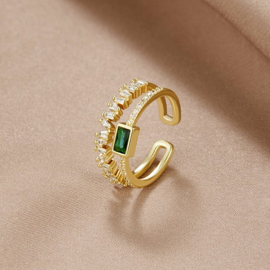 Eugenia - Multi - Layered Crystal Ring