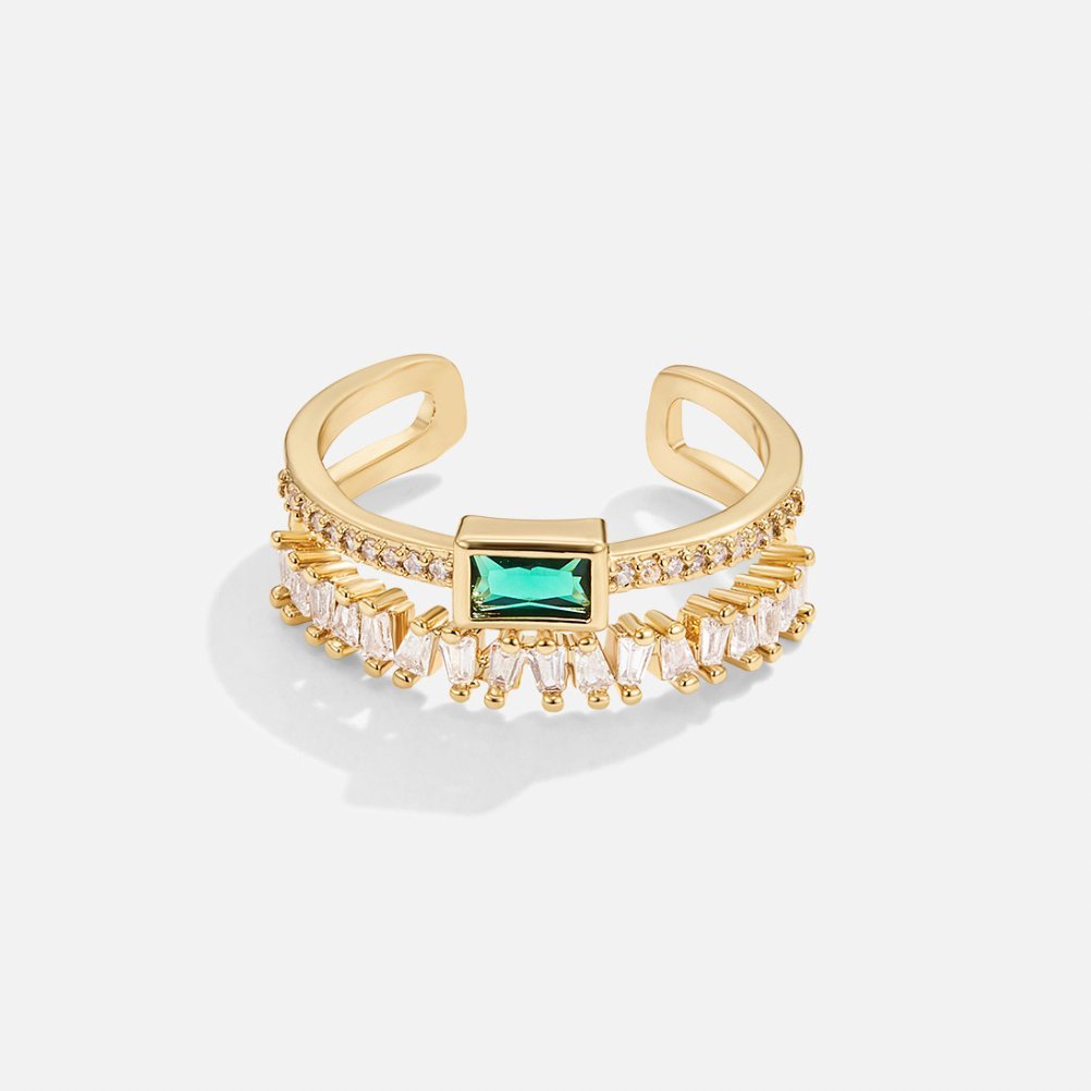 Eugenia - Multi - Layered Crystal Ring