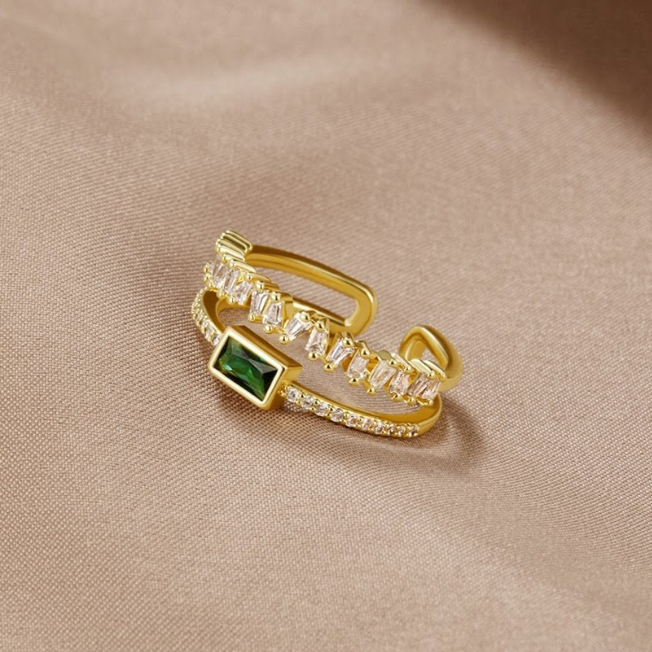 Eugenia - Multi - Layered Crystal Ring