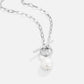 Eva Silver Chain Necklace Adorned with Freshwater Pearls
