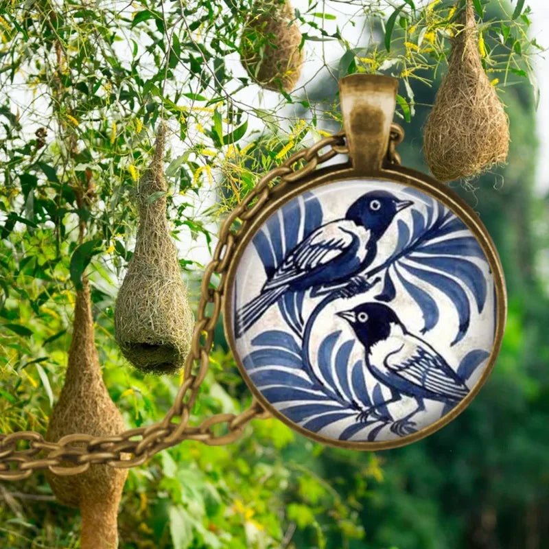 Forest Spirit Animal Glass Pendant Necklace