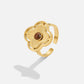 Fortunate Floral Tiger's Eye Ring