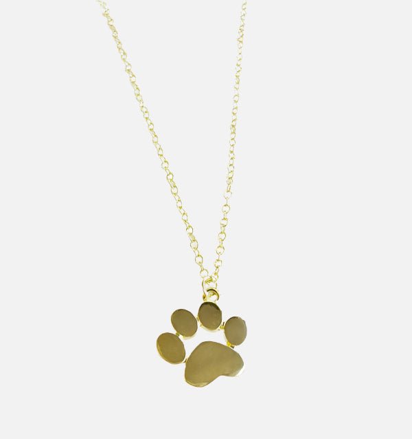 Gold - Plated Necklace with Paw Charm