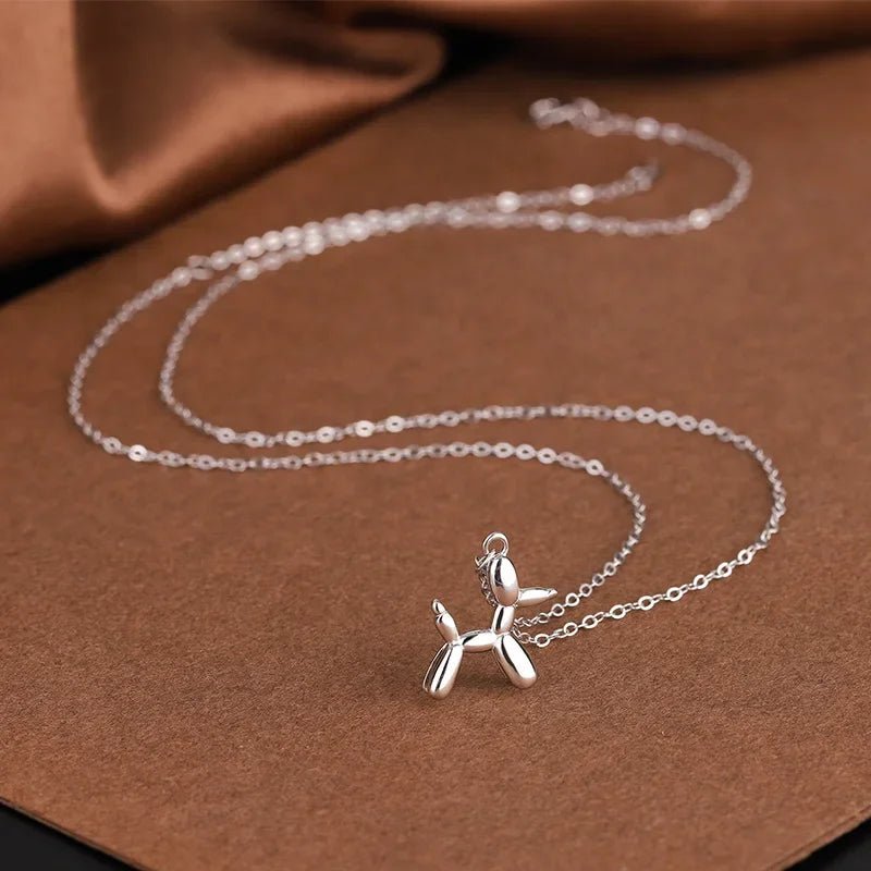 Gold - Tone Balloon Dog Pendant Necklace