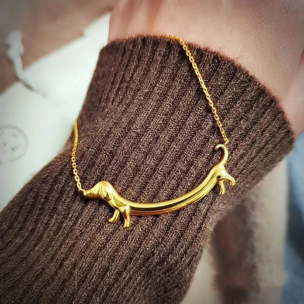 Gold - Tone Dachshund Necklace