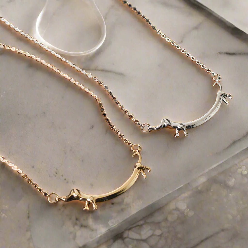 Gold - Tone Dachshund Necklace