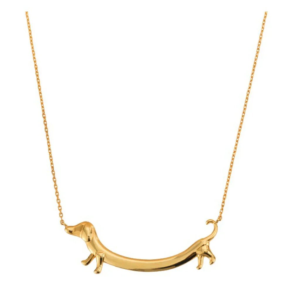 Gold - Tone Dachshund Necklace