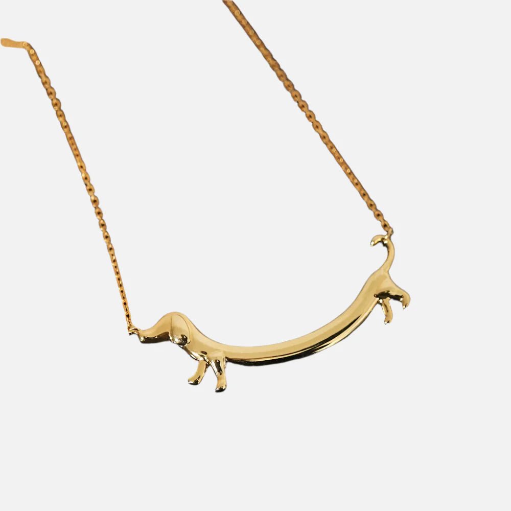 Gold - Tone Dachshund Necklace