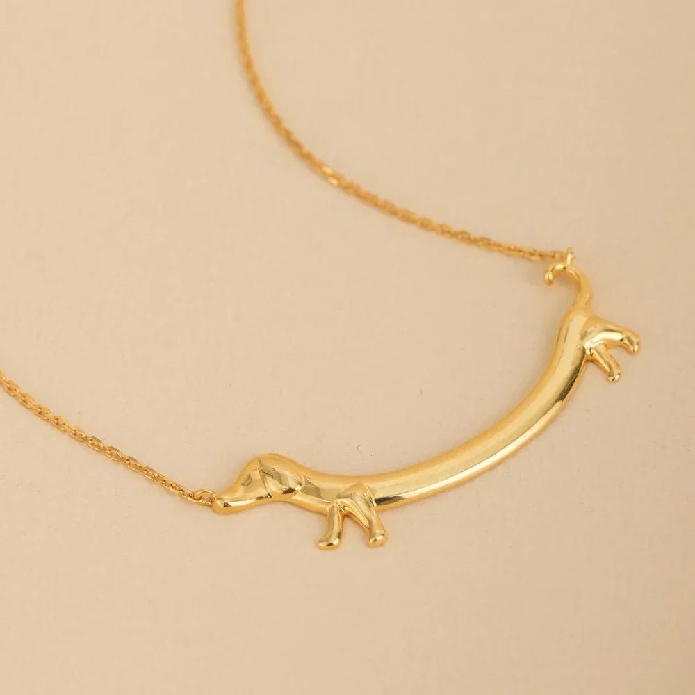 Gold - Tone Dachshund Necklace