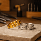 Gold - Tone Paw Print Ring – Stainless Steel