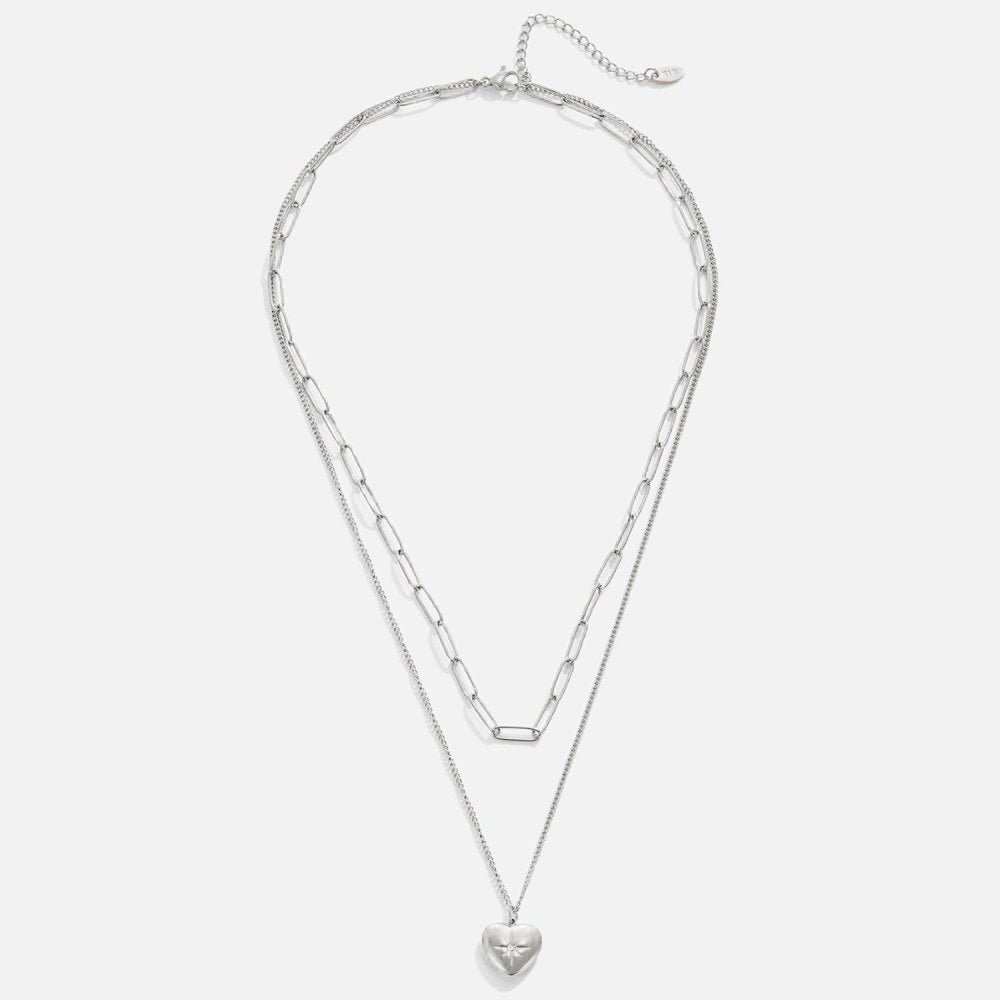 Heart - Shaped Necklace with Office Clip