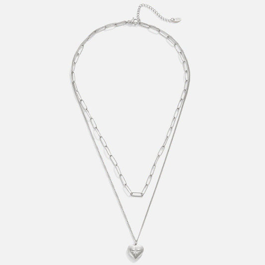 Heart - Shaped Necklace with Office Clip