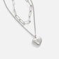 Heart - Shaped Necklace with Office Clip