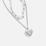 Heart - Shaped Necklace with Office Clip