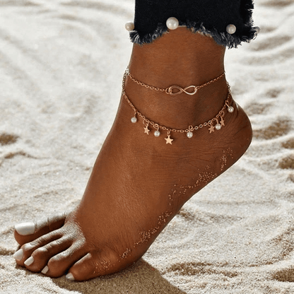 Infinity Ankle Bracelet + Pearls and Stars
