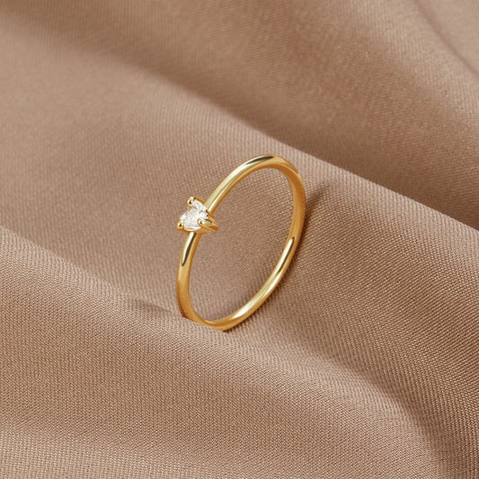 Jimena - Heart - Shaped Crystal Ring