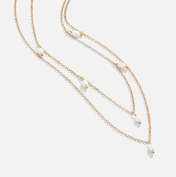 Layered Necklace with Kay Pearl Drops