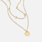 Layered Plate Pendant Necklace