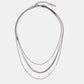 Layered Silver Chain Necklace