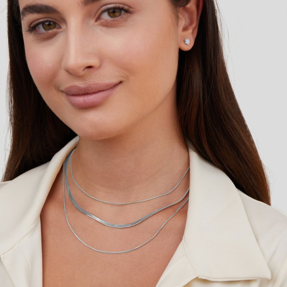 Layered Silver Chain Necklace
