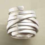 Lourdes - Thick Vintage Silver Ring