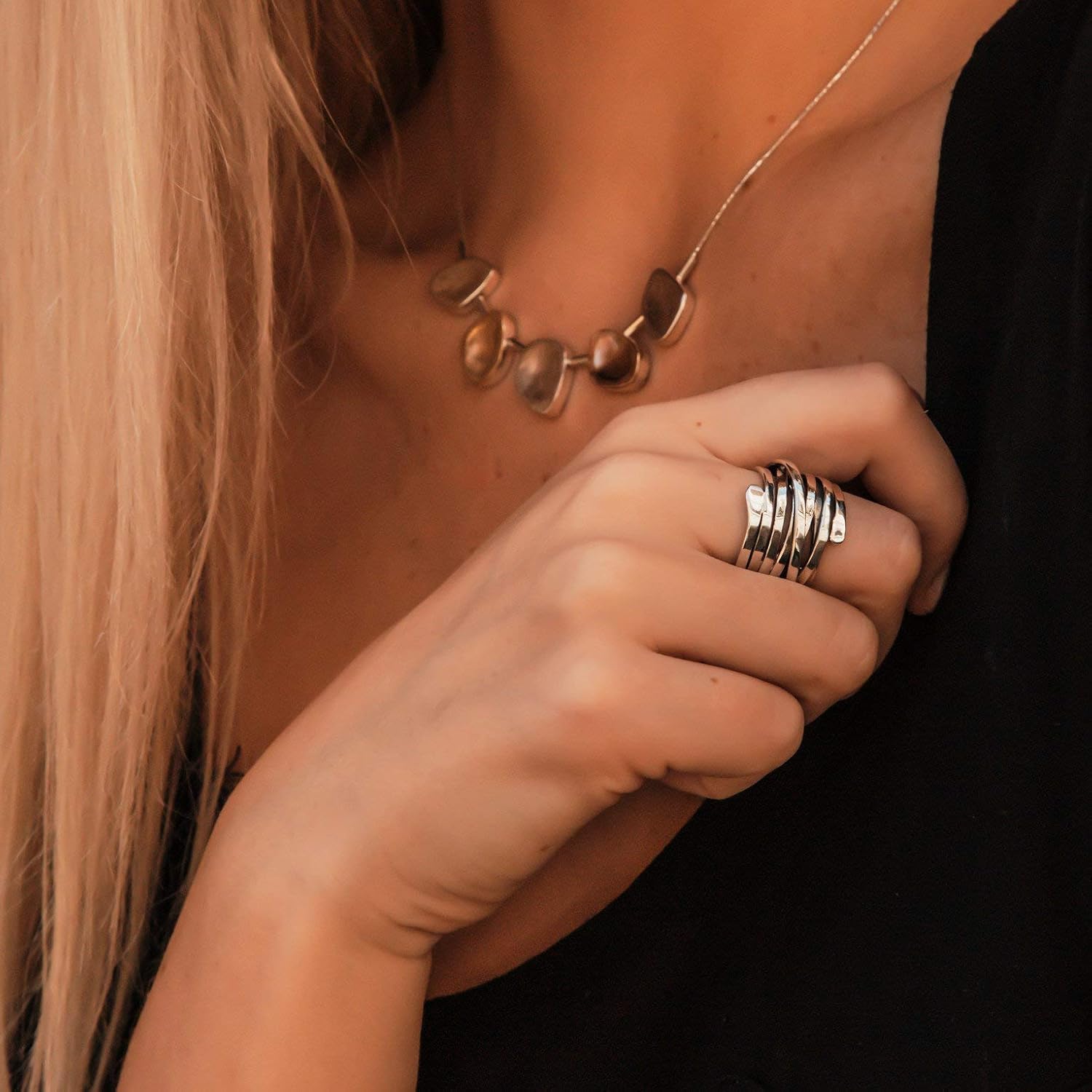 Lourdes - Thick Vintage Silver Ring