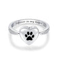 Love Heart Paw Print Urn Ring – Pet Memorial Cremation Jewelry