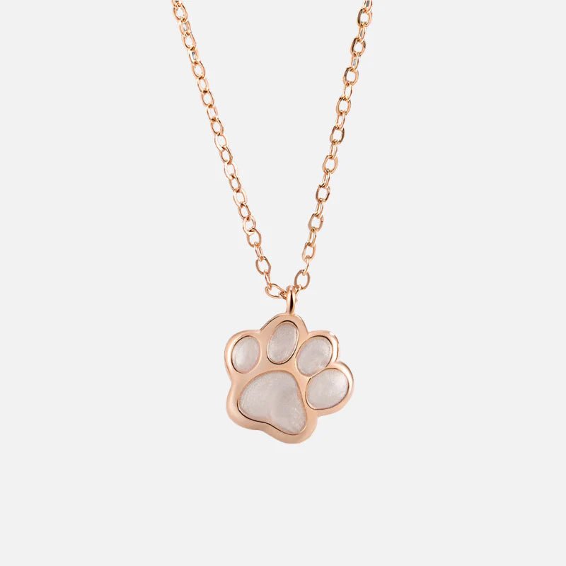 Maple™ — Sterling silver paw charm necklace