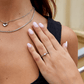 Milan - Inspired Twisted Silver Crystal Ring