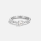Milan - Inspired Twisted Silver Crystal Ring