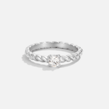 Milan - Inspired Twisted Silver Crystal Ring