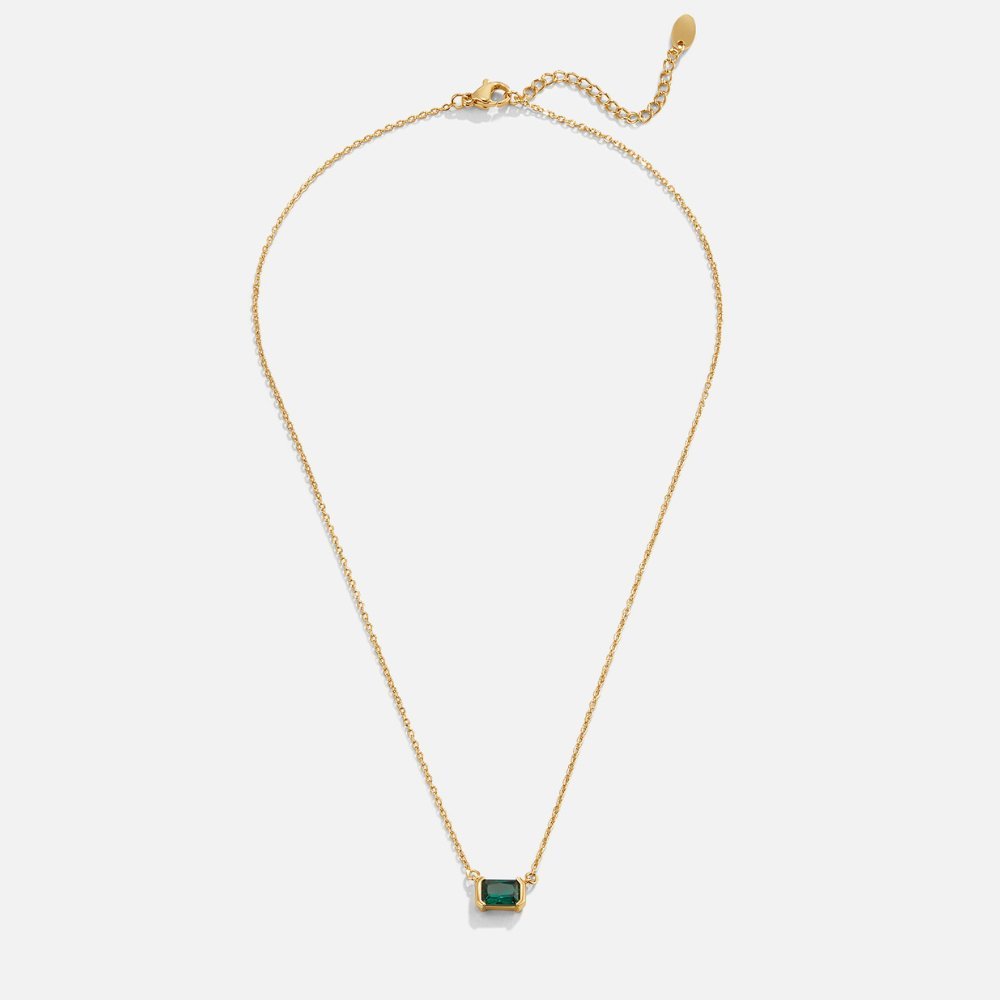 Moni Green Emerald Pendant Necklace