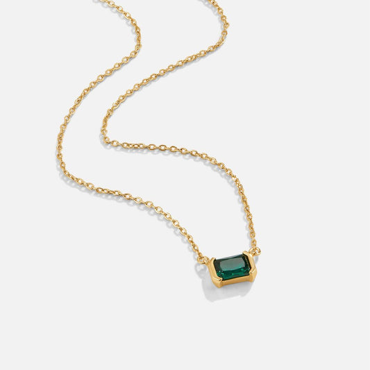 Moni Green Emerald Pendant Necklace
