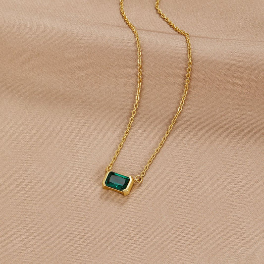 Moni Green Emerald Pendant Necklace