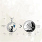 Moon Cat Butterfly Crystal Pendant Necklace