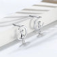 Moon & Cat Sterling Silver Stud Cat Earrings