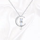 Moonstone Crescent and Cat Necklace