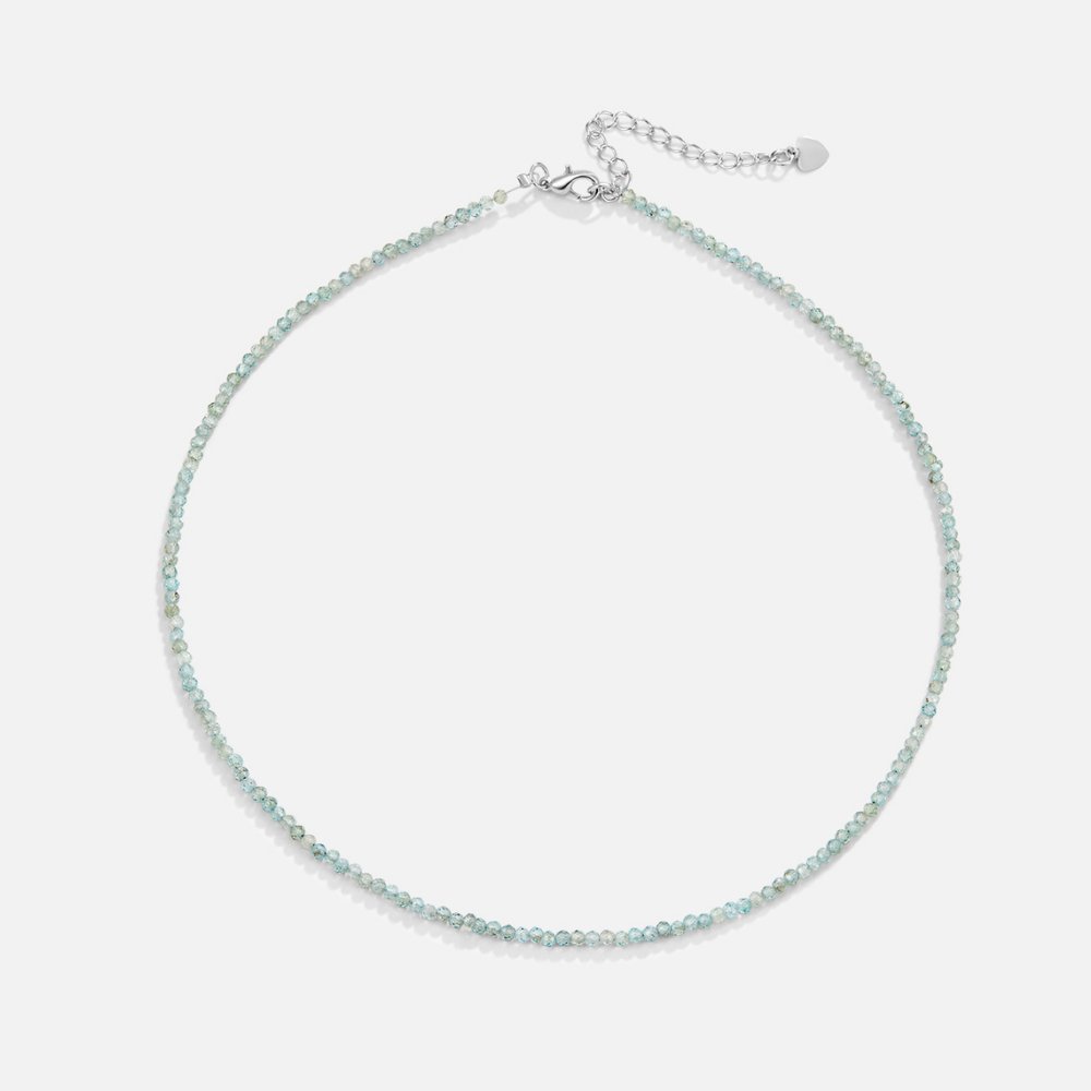 Necklace with Apatite and Pearl Accents