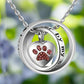 No Longer By My Side, Forever In My Heart – Stainless Steel Urn Paw Necklace