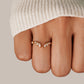 Noelia - Radiant Golden Crystal Wine Ring
