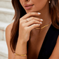 Noelia - Radiant Golden Crystal Wine Ring