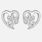 Paw and Heart Earrings with Zirconia