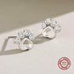 Paw Stud Earrings in Sterling Silver – With Sparkling Zirconia
