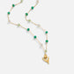 Pearl Necklace with Gold Tulip Design