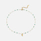 Pearl Necklace with Gold Tulip Design