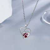 Piper™ — Delicate paw print pendant necklace