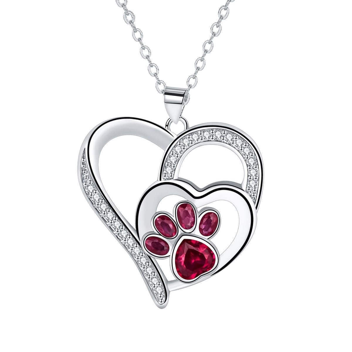 Piper™ — Delicate paw print pendant necklace