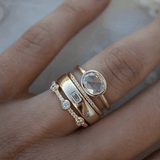 Raquel - Retro Gold Ring Collection Featuring Cubic Zirconia